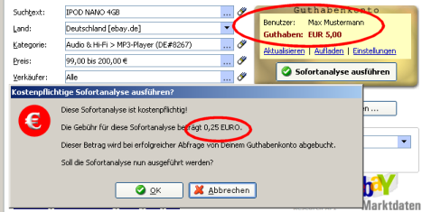 Screenshot BayWotch Sofortanalyse