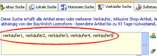 Verkufersuche mit mehreren Namen